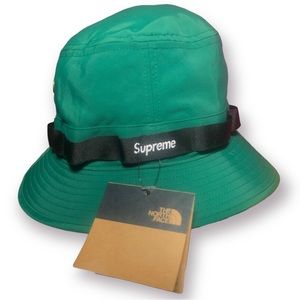 SOLD- Supreme The North Face Green Bucket Hat NWT